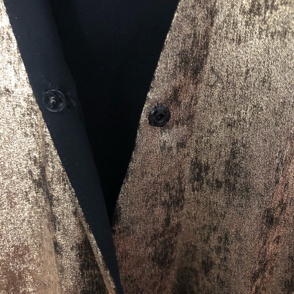 Zara Shiny Gold Wrap Dress - Picture 4 of 4